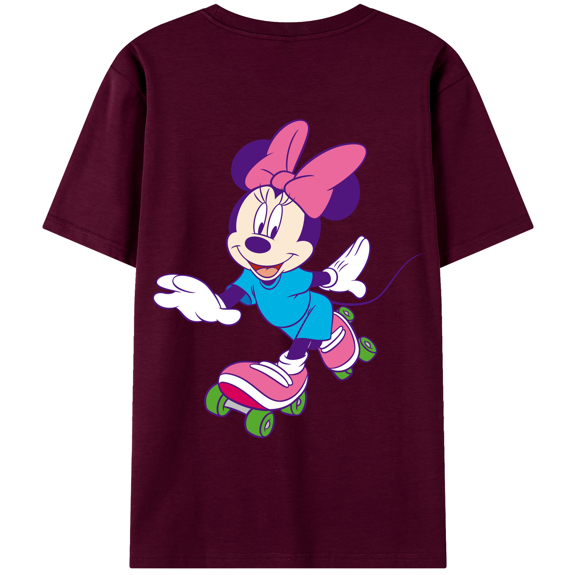 （画像用） ミッキーマウス Mickey Mouse レディース半袖Tシャツ(バックプリント)